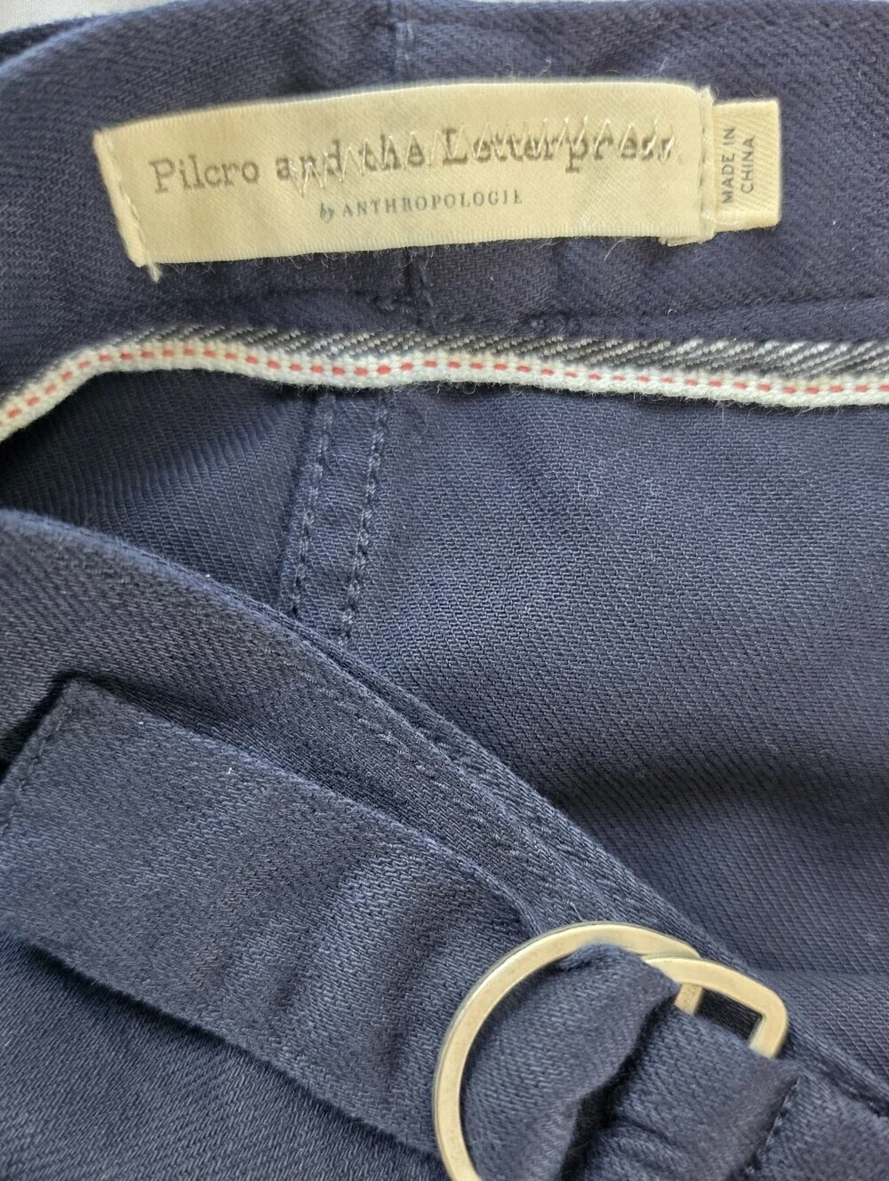 Anthropologie Pilcro Mina A-line Mini Skirt with Belt